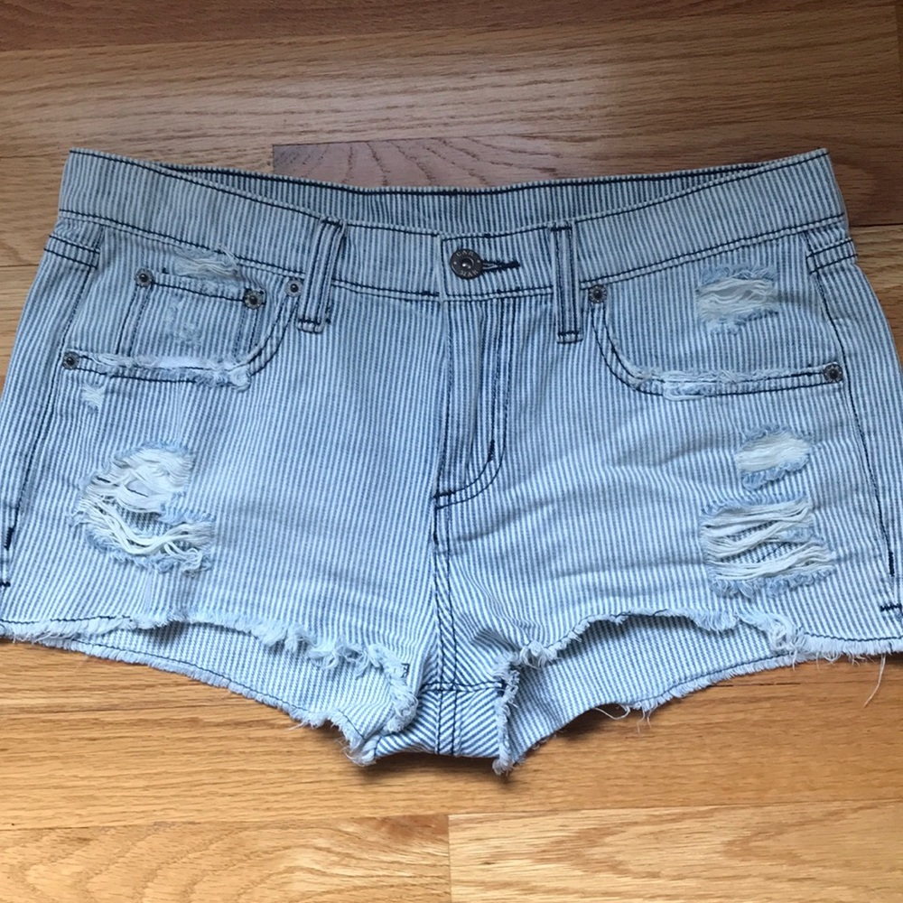 LF CARMAR Pinstripe Denim Shorts